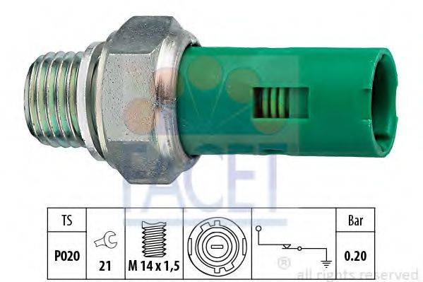 FACET 70131 Датчик тиску масла