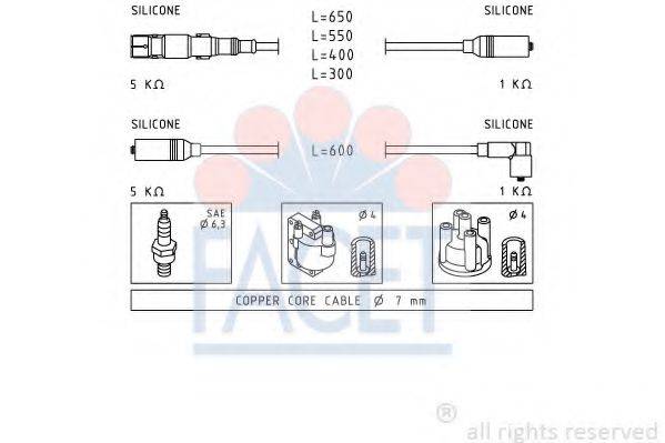 FACET 49932 Комплект дротів запалювання