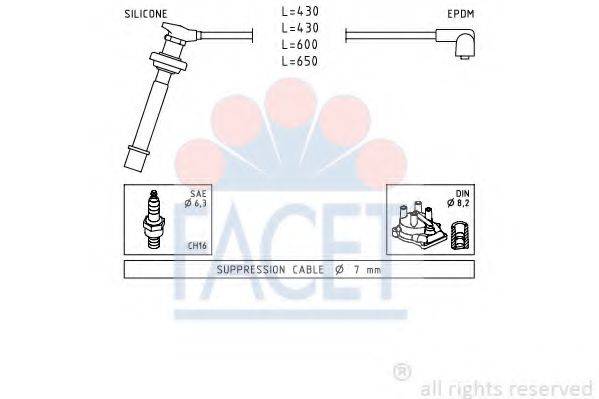 FACET 49411 Комплект дротів запалювання