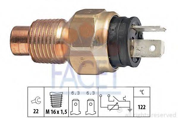 FACET 73525 Датчик, температура охолоджувальної рідини