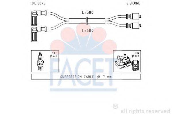 FACET 48351 Комплект дротів запалювання