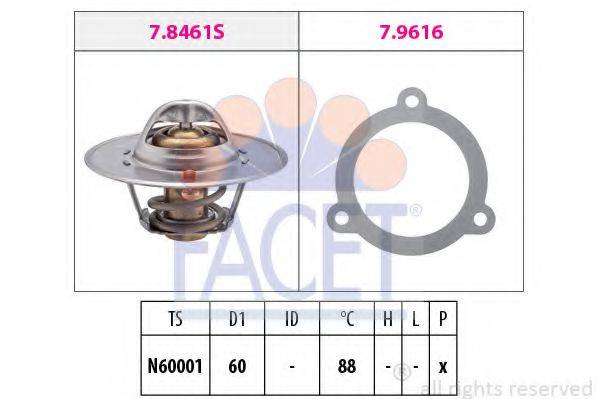 FACET 78461 Термостат, охолоджуюча рідина