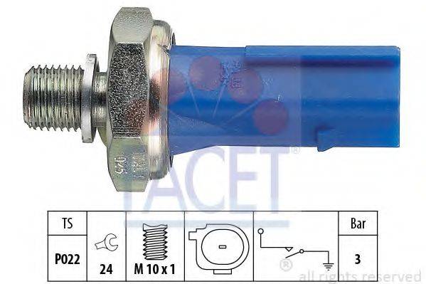 FACET 70212 Датчик тиску масла