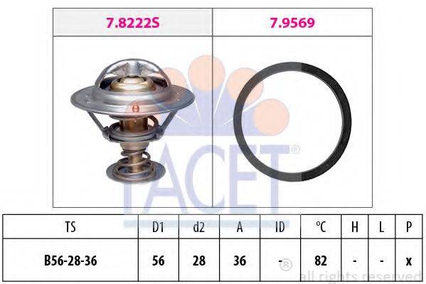 FACET 78222 Термостат, охолоджуюча рідина