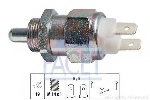 FACET 76021 Вимикач, фара заднього ходу