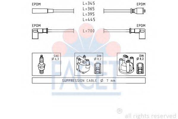 FACET 49103 Комплект дротів запалювання