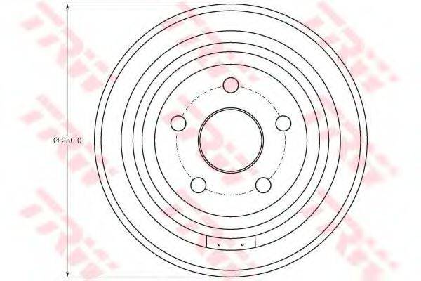 TRW DB4407 Гальмівний барабан