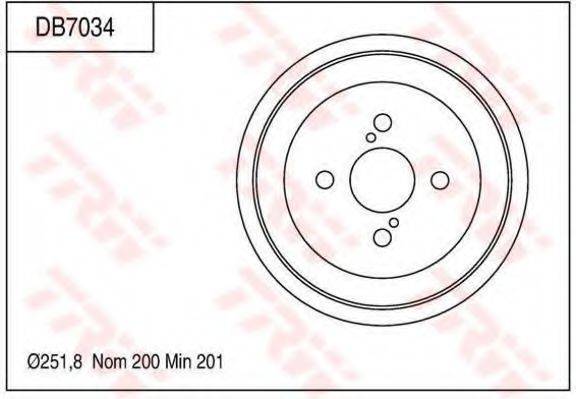 TRW DB7034 Гальмівний барабан