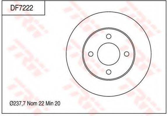 TRW DF7222 гальмівний диск