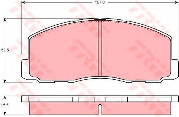 TRW GDB355 Комплект гальмівних колодок, дискове гальмо