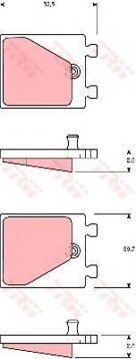 TRW GDB563 Комплект гальмівних колодок, дискове гальмо