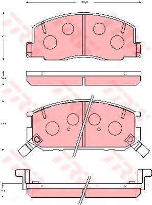 TRW GDB7050 Комплект гальмівних колодок, дискове гальмо