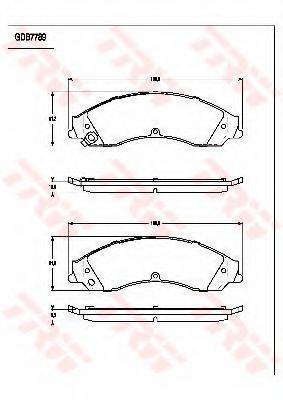 TRW GDB7789 Комплект гальмівних колодок, дискове гальмо