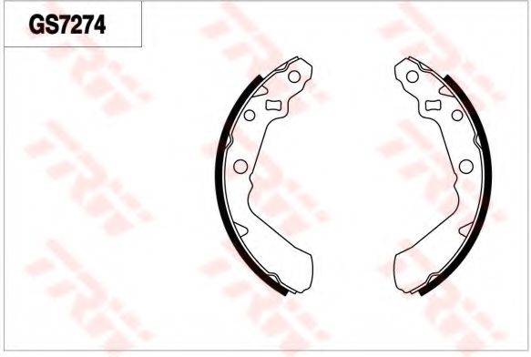 TRW GS7274 Комплект гальмівних колодок
