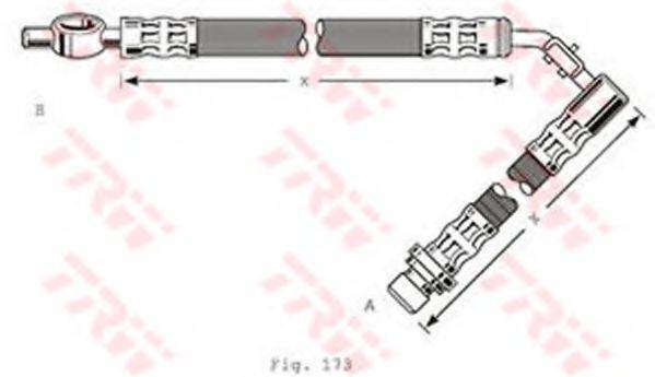 TRW PHD256 Гальмівний шланг