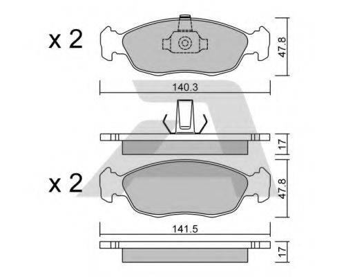 AISIN BPCI1004 Комплект гальмівних колодок, дискове гальмо