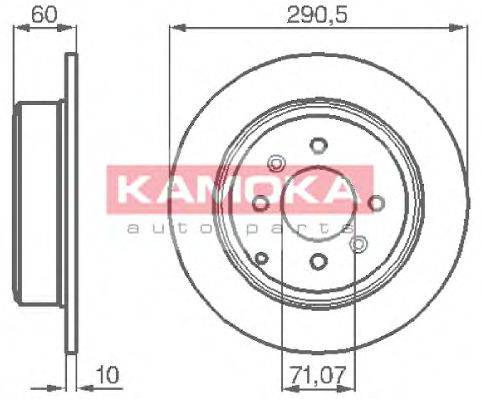 KAMOKA 1031738 гальмівний диск