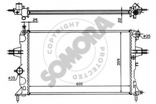 SOMORA 211747 Радіатор, охолодження двигуна