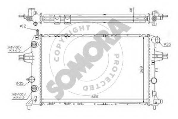 SOMORA 211749 Радіатор, охолодження двигуна
