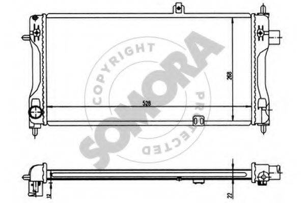 SOMORA 212141 Радіатор, охолодження двигуна