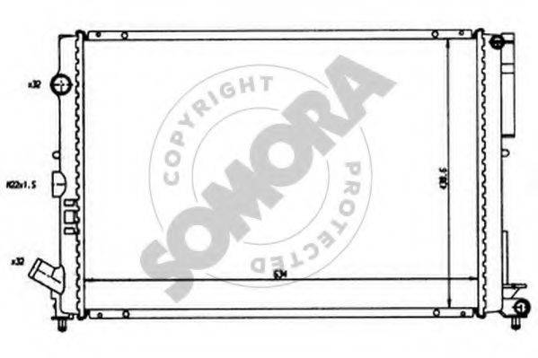 SOMORA 242041 Радіатор, охолодження двигуна