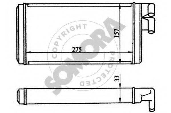 SOMORA 020650 Теплообмінник, опалення салону