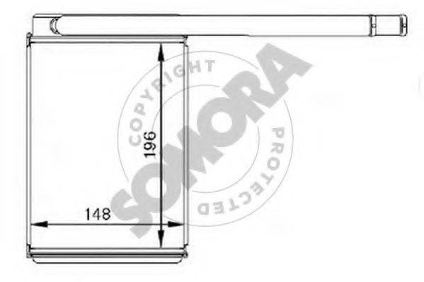 SOMORA 092550 Теплообмінник, опалення салону