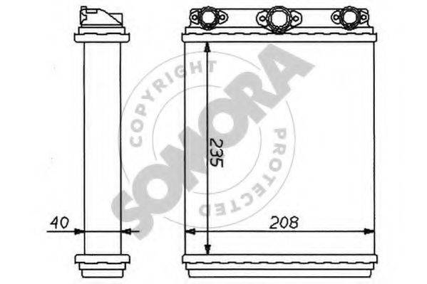 SOMORA 170450 Теплообмінник, опалення салону