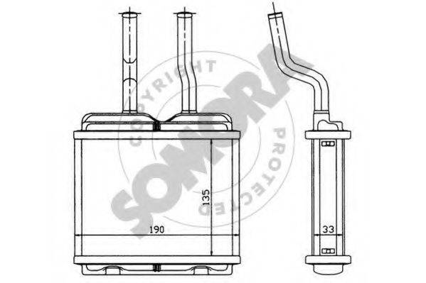 SOMORA 212450 Теплообмінник, опалення салону