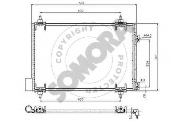 SOMORA 220760C Конденсатор, кондиціонер