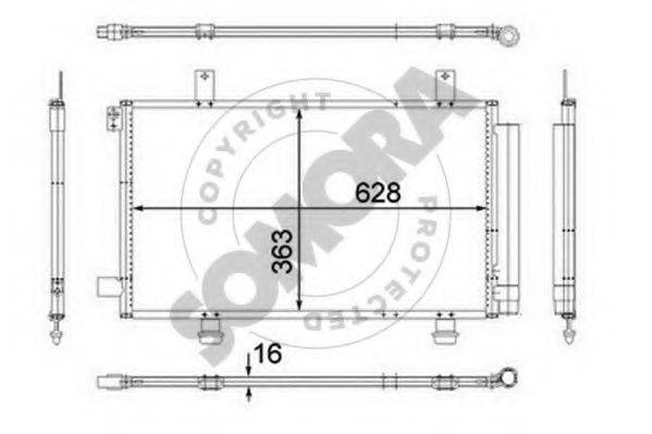 SOMORA 306060 Конденсатор, кондиціонер