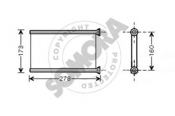 SOMORA 040750A Теплообмінник, опалення салону