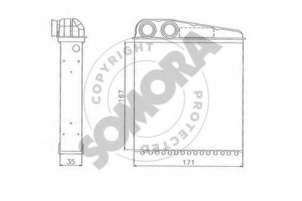 SOMORA 241150 Теплообмінник, опалення салону