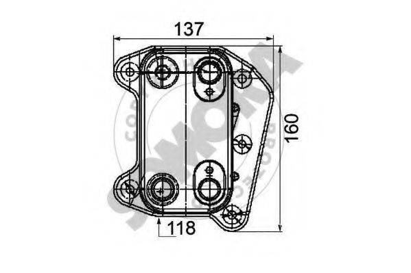 SOMORA 171365B масляний радіатор, моторне масло