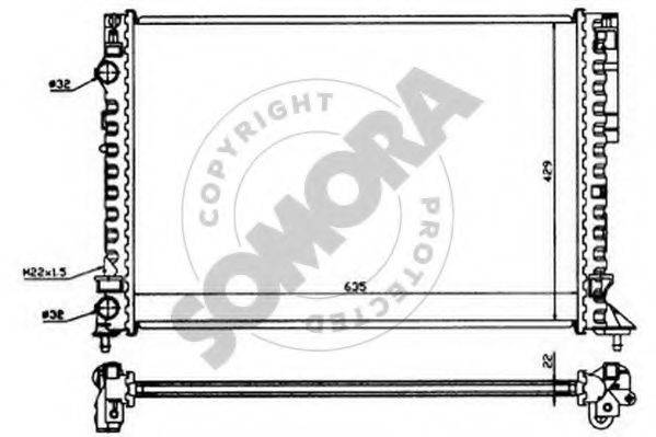 SOMORA 242043 Радіатор, охолодження двигуна