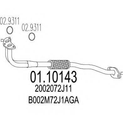 MTS 0110143 Труба вихлопного газу