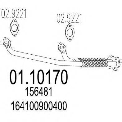 MTS 0110170 Труба вихлопного газу