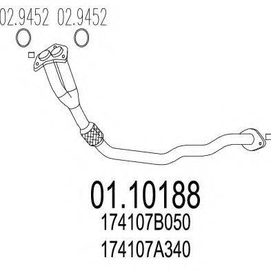 MTS 0110188 Труба вихлопного газу