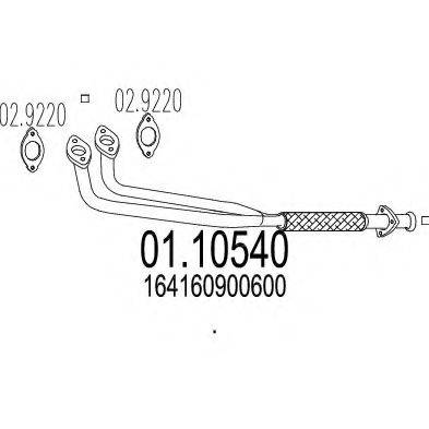 MTS 0110540 Труба вихлопного газу