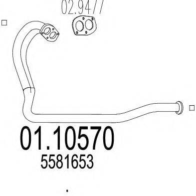 MTS 0110570 Труба вихлопного газу
