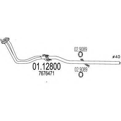 MTS 0112800 Труба вихлопного газу