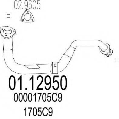 MTS 0112950 Труба вихлопного газу