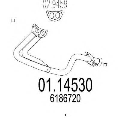 MTS 0114530 Труба вихлопного газу