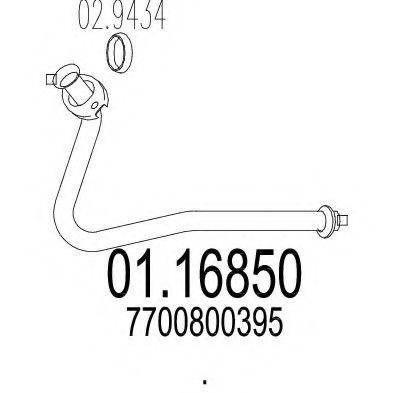 MTS 0116850 Труба вихлопного газу