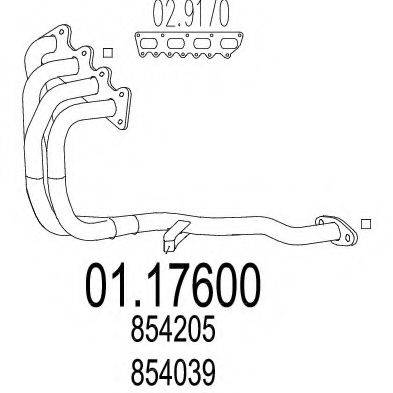 MTS 0117600 Труба вихлопного газу