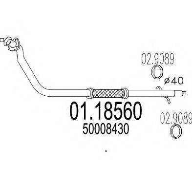 MTS 0118560 Труба вихлопного газу