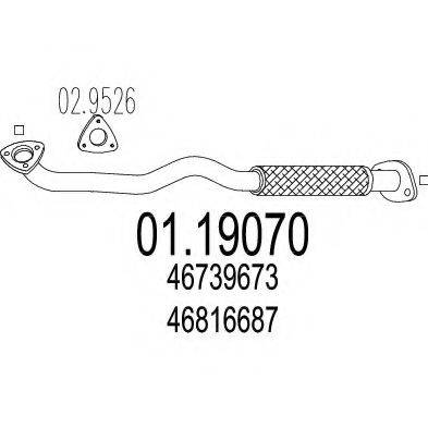 MTS 0119070 Труба вихлопного газу