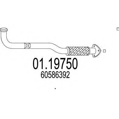 MTS 0119750 Труба вихлопного газу