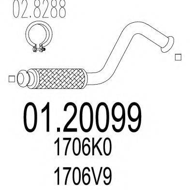 MTS 0120099 Труба вихлопного газу