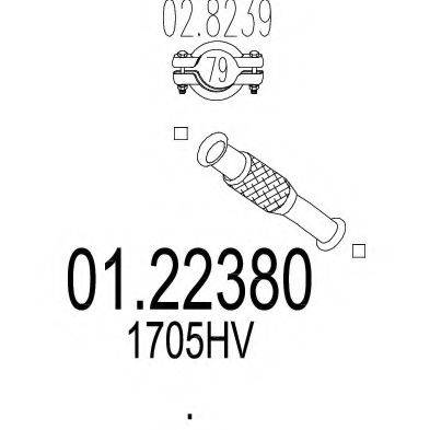 MTS 0122380 Труба вихлопного газу